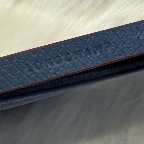 Longchamp Le Pliage Club Medium Blue Nylon/Leather Wristlet NWT - Picture 6 of 6